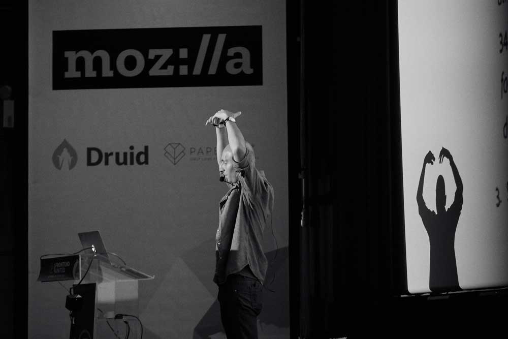 Vitally Friedman on stage at Frontend United